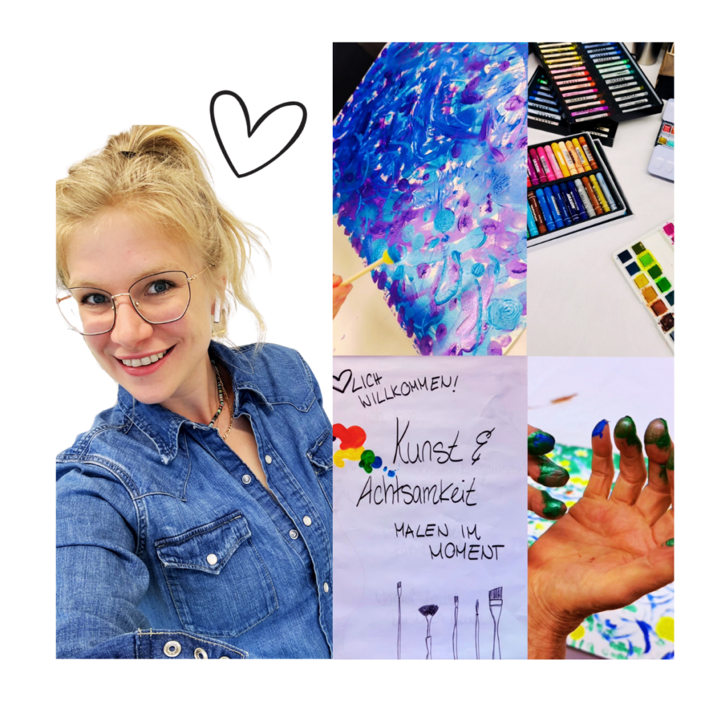 Kunst und Achtsamkeit Workshop Malen im Moment mit Larissa von Schreckenstein