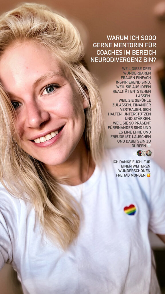 Larissa von Schreckenstein als Mentorin in einer Online-Weiterbildung zu Neurodivergenz und Inklusion während eines Videocalls.