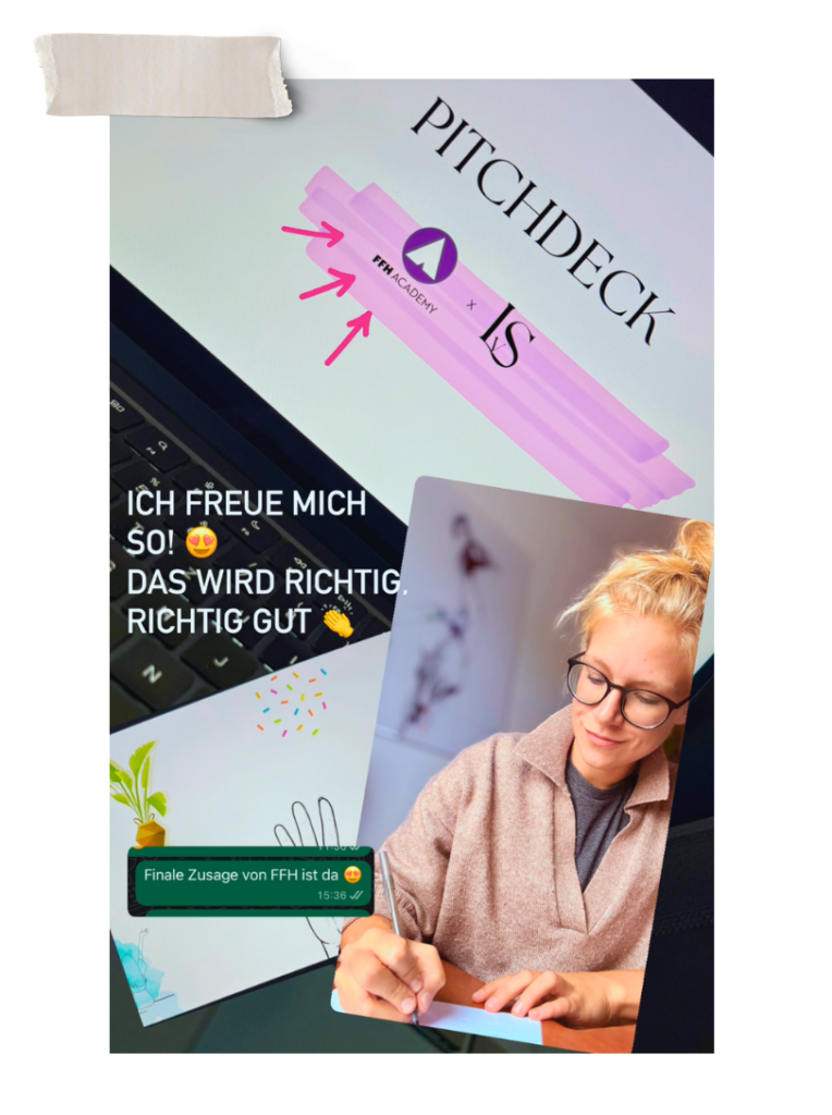 Collage zur Kooperation von Larissa von Schreckenstein mit der FFH ACADEMY zum Thema Neurodivergenz